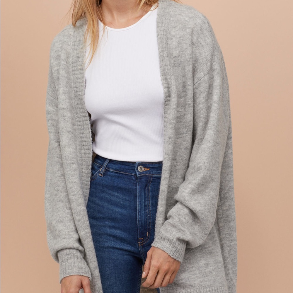 H & M gray cardigan
